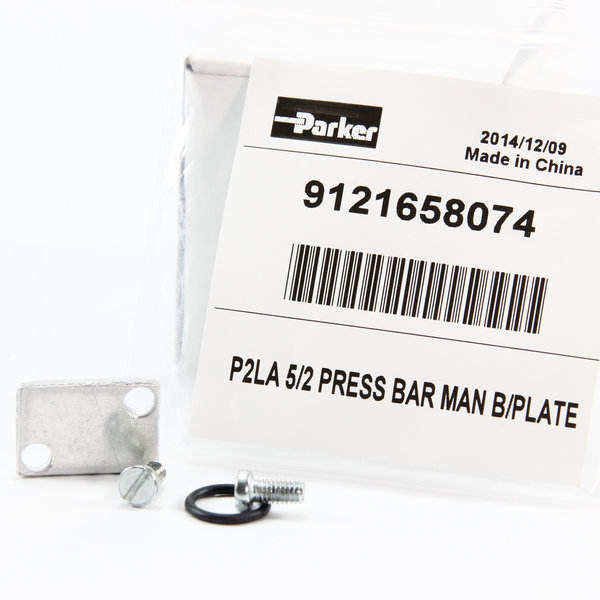 Parker P/N 9121658074 P2LA 5/2 PRESS BAR MAN B/PLATE - Parker